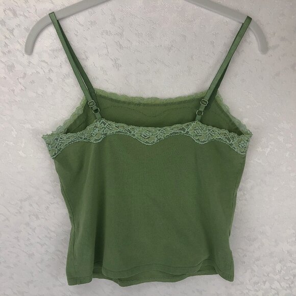 Ann Taylor Petites Green Soft Stretch Lace Cami with Adjustable Straps Size SP - Picture 3 of 12